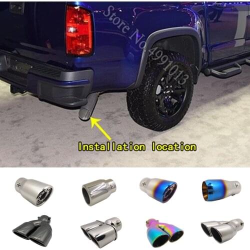 For Chevrolet Colorado 2013-2018 car stickers muffler exterior back end pipe dedicate exhaust tip tail outlet ornament 1pcs