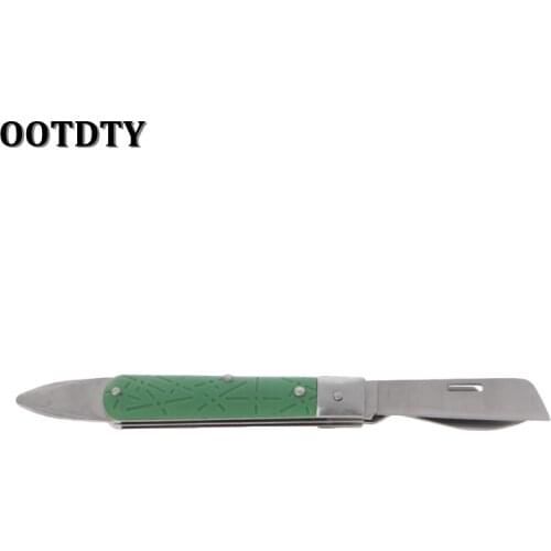 OOTDTY 3 Blade Garden Foldable Grafting Knife Pruning Seedling Cutter Cutting Tool