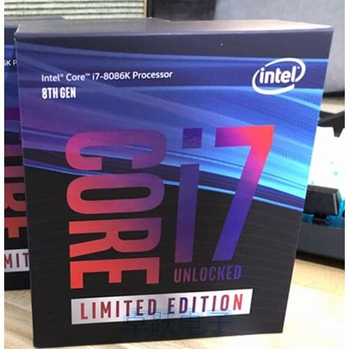 Original NEW BOX Intel CPU Core 8 series i7-8086K Processor i7 8086K 4.0GHz 12M 6-Cores LGA1151 free shipping also sell