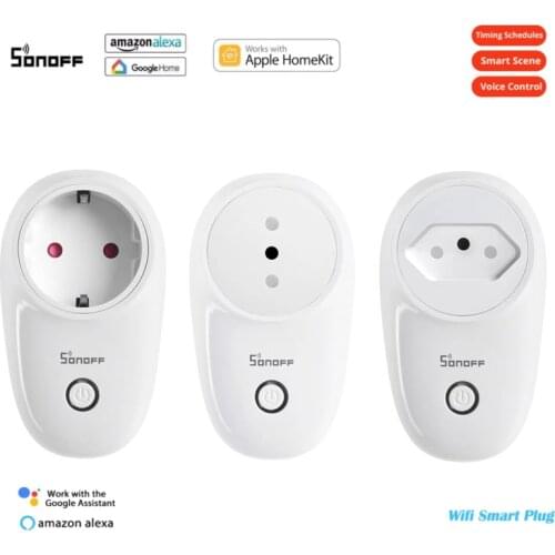 SONOFF S26R2 Wifi Smart Socket Power Switch DE/BR/IT Plug Smart Home Timer Wall Power Socket e-WeLink Work With Alexa Google Hom