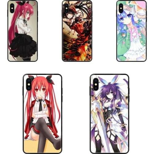 Black Soft TPU Screen Protector Colo New Date A Live For Xiaomi Redmi 3S 4X 4A 5 5A 6 6A 7 7A 8 8A 8T 9 9A K20 K30 S2 Y2 Pro