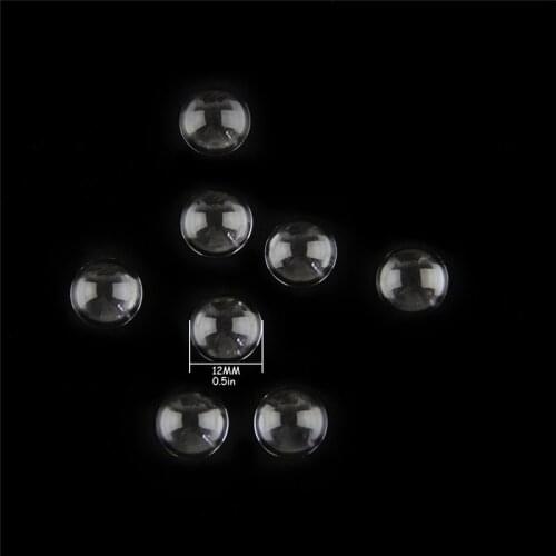 0.5 Inch 50pcs Transparent Half Glass Globe Vial Pendant Handmade Necklace Diy Jewelry Findings
