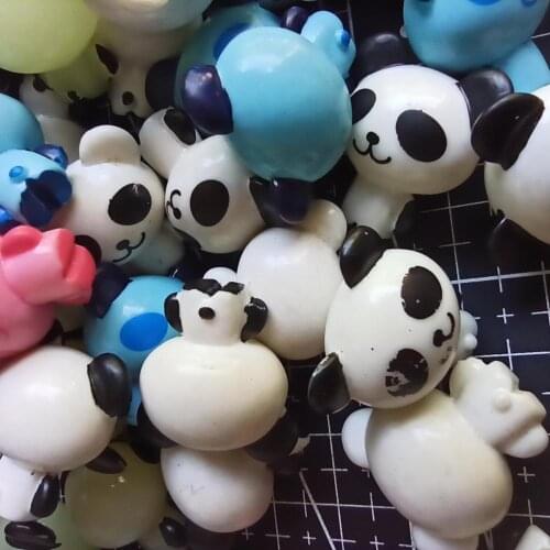 1pcs/lot resin pvc solid colorful flaw panda cartoon 23mm fairy garden gnome moss terrarium decor crafts bonsai home DIY A114