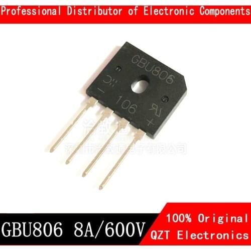 10pcs/lot GBU806 GBU 806 DIP-4 8A 600V IC In Stock