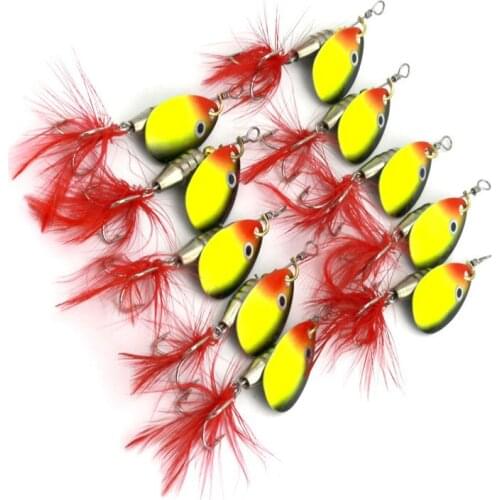 10pcs/lot Outdoor Fishing trade bait 6G metal sequins hook fishing bait fishing sequined feathers necessary supplies