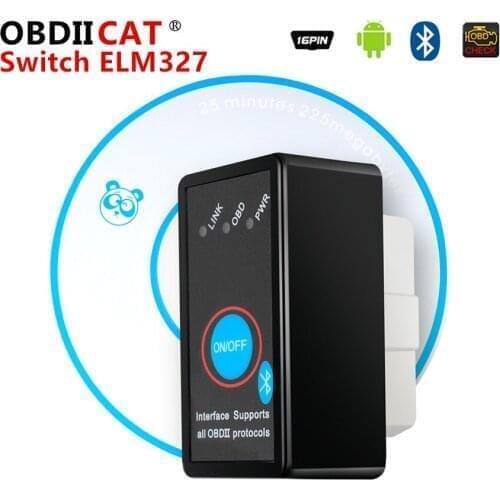 100 PCS Universal Vehicle Diagnostic Tool OBDII super elm327 ELM 327 V2.1 Bluetooth Car Interface Scanner Works On Android