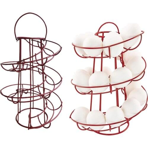 2Pcs 24 Eggs Spiraling Egg Skelter Storage Holder Roller Rack
