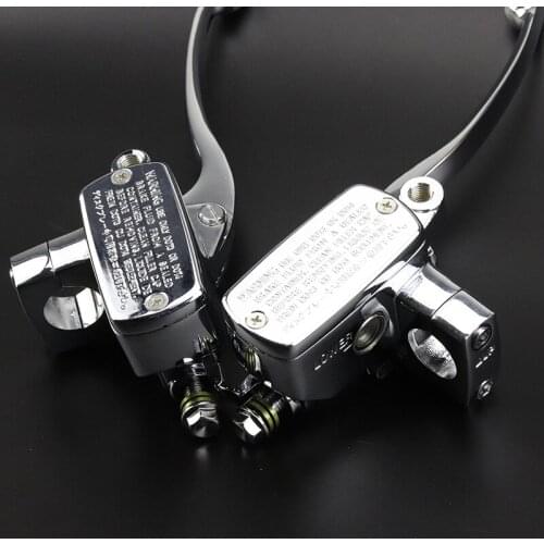 2pcs Chrome Brake Master Cylinder Clutch Levers accessories parts For S'uzuki Intruder 800/1400/ 1500 Cylinder Clutch Levers