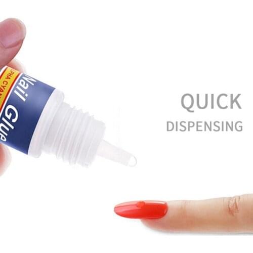 5pcs 3ML Nail Glue Profession Used For Fake Nail Glue Nails Salon Tool on Nail Home Glue or Use Manicure Foil Professional O3A0