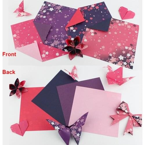 60PCS Colorful Origami Paper 15x15 cm Double Side Folding Sakura Papers Kids Handmade DIY Scrapbooking Craft Toy