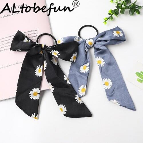 ALTOBEFUN Hair Accessories For Women Ladies Floarl Hair Tie Lady Scrunchies Ponytail Hair Female Girl Holder Rope AFC142