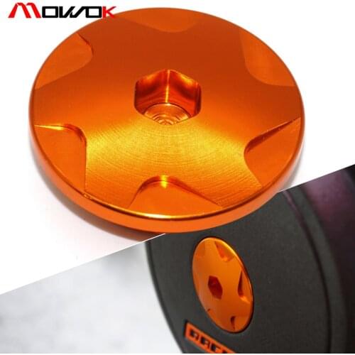 Motorcycle Orange CNC Aluminum Racing Engine Cover Camshaft Plug For KTM DUKE 390 250 2013 2014 2015 2016 2017 2018