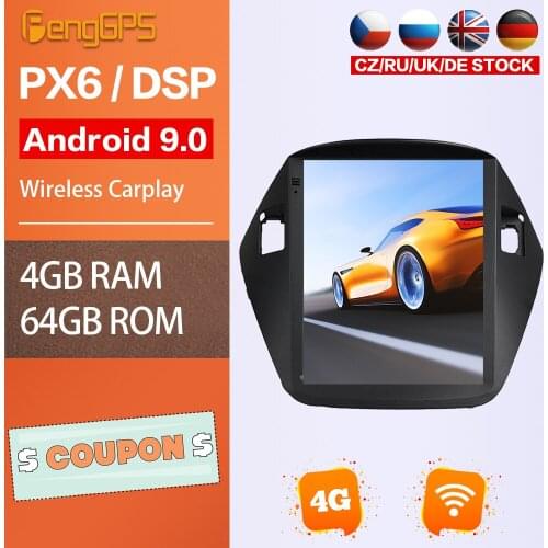 Car DVD Player For Hyundai IX35 Tuscon 2010-2015 Android Radio Headunit Car Stereo Multimedia Bluetooth WIFI GPS Navigation PX6