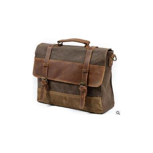 Free Shipping,classic Brand men cowhide handbag.leather style briefcase,quality canvas bag,vintage briefcase.sales.gift