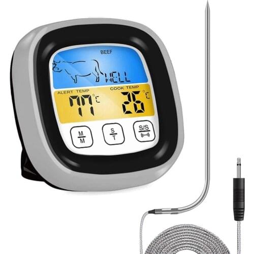 Digital Meat Kitchen Thermometer Cooking Food BBQ Probe Oven Temperaure Sensor Meter Stainless Steel Thermocouple -50-250degree