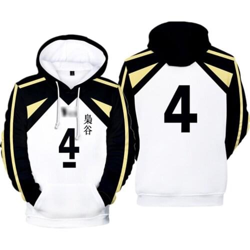 Haikyuu!! Bokuto Kotaro Hoodies Sweatshirts Akaashi Keiji Hooded Men 3D Printing Coat Pullover Harajuku Tops Cosplay Costume