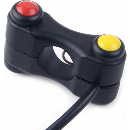 1pc Motorcycle Aluminum Alloy Handlebar Buttons 3 Push Switch 12V 7/8" Motorcycle ATV Headlight Replacement Accessories