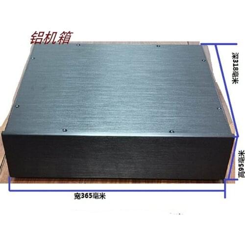 365*95*318MM DIY All-aluminum Power Amplifier Chassis Power Filter Case American Standard Seat Shell Tube Amplifier Audio Box