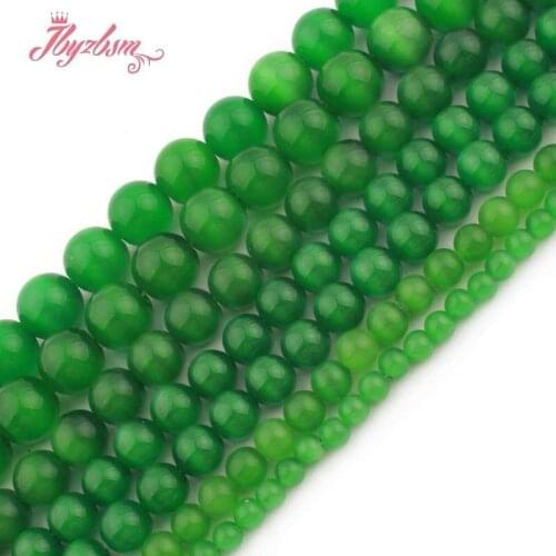 6,8,10mm Smooth Grass Green Round Cat Eye Loose Beads Ball Natural Stone Beads For DIY Necklace Bracelat Jewelry Making Str 15"