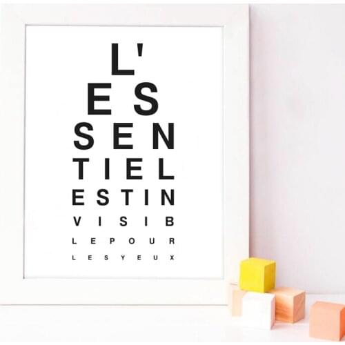 Little Prince French Version Quote Canvas Painting Kids Room Decor ,Le Petit Princ Print Modern Poster Bathroom Wall Art Picture