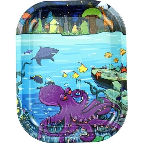 180mm*141mm Rolling Metal Tray Cigarette Rolling Plate for Girls Smoking Accessories Tool