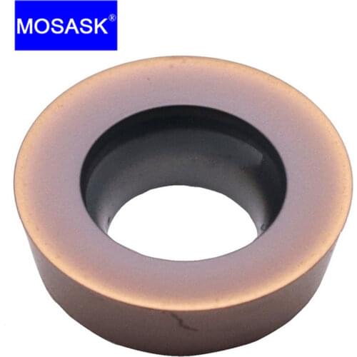 MOSASK 10pcs RPMW 1204 1003MO ZP60 Steel Processing in General Material Tungsten CNC Round Milling Carbide Inserts
