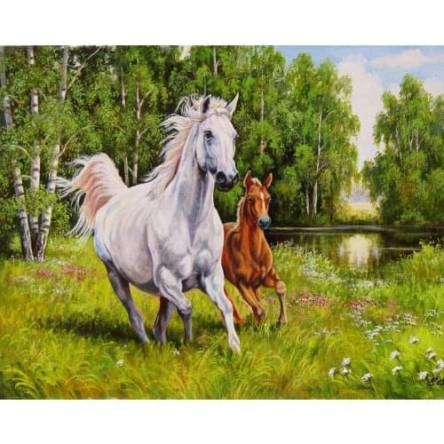 Frameless painting by numbers wall decor diy picture oil painting on canvas for home decor 4050 mother and son