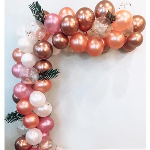 Latex Balloon Chain Baby Shower Decoration Boy Girl Pink Balloon Arch Kit Balloon Garland First 1st Birthday Balloons Blue Set