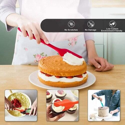 9 PACK Silicone Spatula Set Heat Resistant Rubber Spatula Kitchen Utensils for Baking Cooking Non Stick Dishwasher