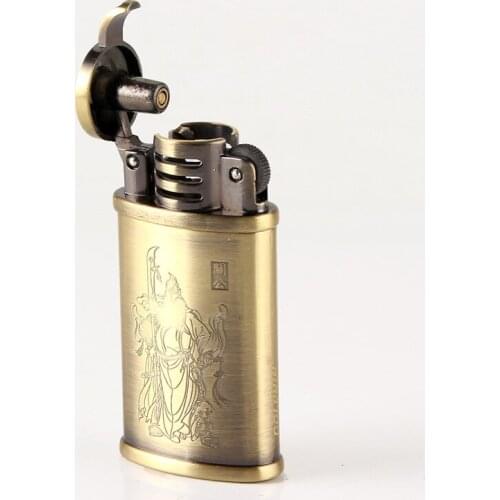 Inflatable Lighter Creative Ultra-thin Grinding Wheel Open Flame Metal Cigarette Lighter Smoke Set Smoking Accessories for Weed