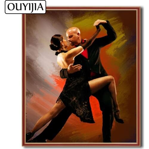 OUYIJIA 5D DIY Tango Dancer Beauty Diamond Painting Girl Oil Mosaic Embroidery Rhinestone Cross Stitch Decoration Sport Ballet