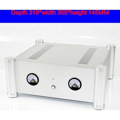 KYYSLB 315*355*145MM All Aluminum Preamp Amp Amplifier Chassis Box House DIY Enclosure with Screw Switch Amplifier Case Shell