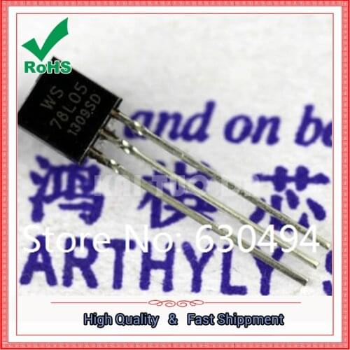 50pcs free shipping 78L05 L78L05 Voltage Regulators 5.0V 0.1A Positive TO-92 new original