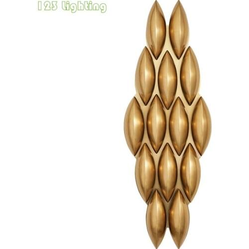 Nordic Golden LED Wall Lights Living room Corridor Wall Sconce G4 Bulb Wall Art Decoration Lighting Fixtures Loft Wall lamp