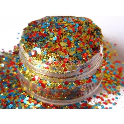 Solvent Resistant Glitter Mix Multi Color Nail Art Glitter Mix G349