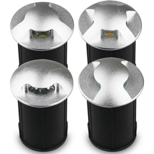3W 5W LED buried IP68 AC85-260V DC12V Outdoor Recessed Deck Light 1/2/3/4 side view Underground Lamp Sidewalk Lighting