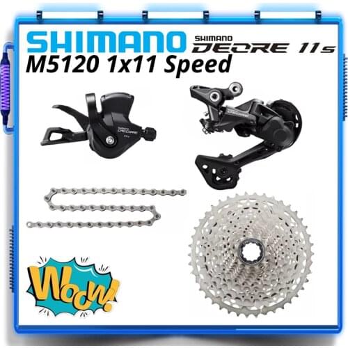 SHIMANO DEORE M5100 M5120 1x11S Group RD-M5120 SGS Rear Derailleur SHADOW RD 1x11 speed HG601 CS-M5100-42T SL-M5100-R 11S 11V