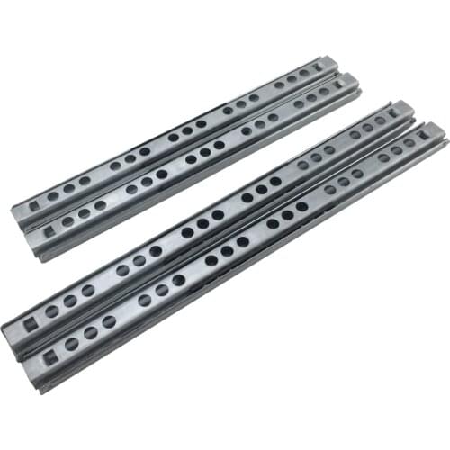 1Pair Drawer Steel Ball Rail Slide Drawer Slide Ball Guide Two Sections 17mm Wide Steel Fold Furniture Hardware Fittings
