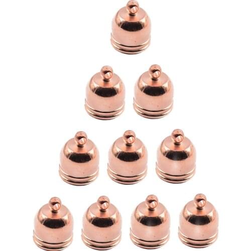10Pcs Rose Gold Bell Shaped End Bead Caps Pendant Cord Jewelry Findings DIY