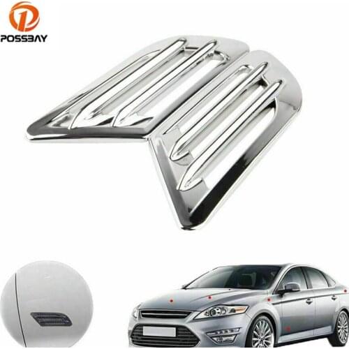 2Pcs Car Air Intake Flow Vent Decoration Stickers Car 3D Side Air Vents Fender Cover Hole Intake Duct Flow Grilles Car Styling