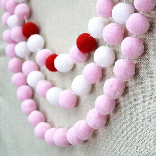 30 Pieces Of Wool Ball String Nordic Style Wool Felt Ball Pendant DIY Decoration Rainbow Wreath Children Bedroom Ornaments