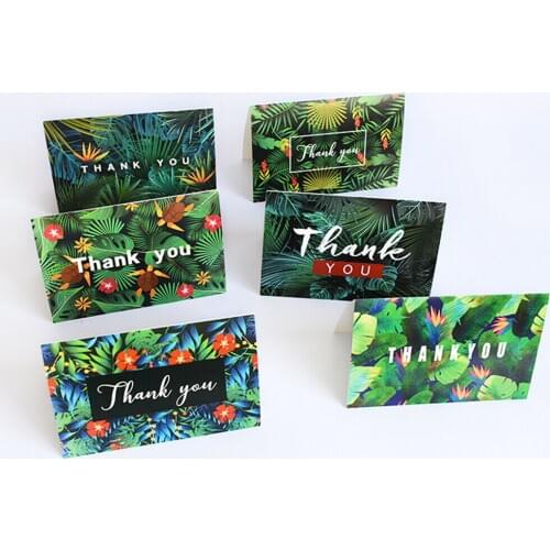 6x Personalised Wedding Party Thank You Cards - Folded Format + Envelopes Pack