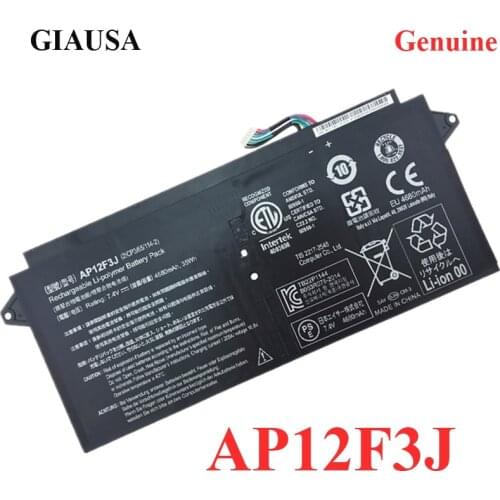 AP12F3J battery for Acer Aspire 13.3-Inch S7 S7-391 Touchscreen Ultrabook 2ICP3/65/114-2 7.4V 35