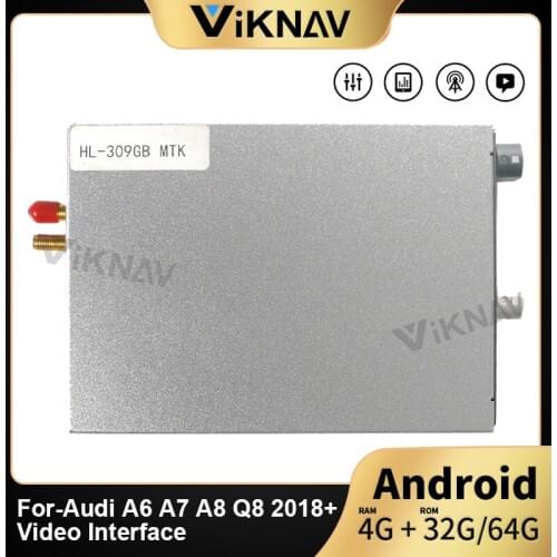 8.8" small screen Android Car GPS Naigation Decoding Box For-Audi A6 A7 A8 Q8 2018+ Video Interface