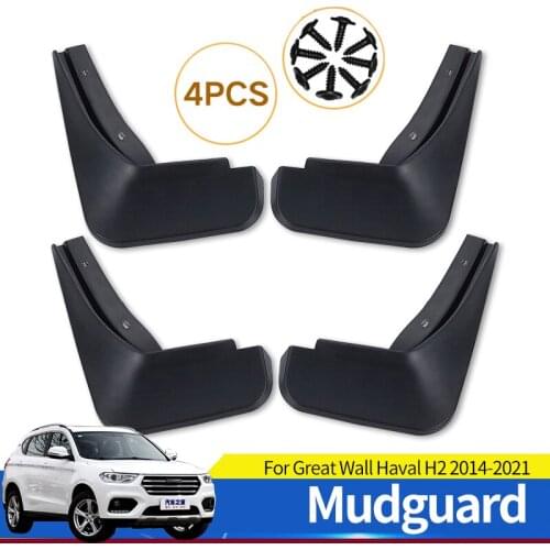 For Great Wall Haval H2 2014-2021 Set Molded Mud Flaps Mudflaps Splash Guards Front Rear Mud Flap Mudguards Car Accessories