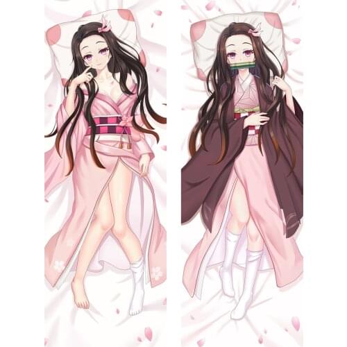 Demon Slayer: Kimetsu no Yaiba Kamado Nezuko Cosplay Dakimakura Pillow Case Hugging Body