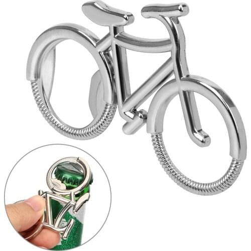 Zinc Alloy Beer Soda Bottle Opener Bike Shape Keyring Keychain Bottle Opener Key Chain Gift for Bicycle Lover