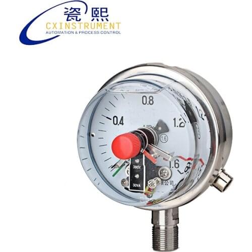 0~60 Mpa Measure Range 60mm Diameter Radial Install Stainless steel Anti-vibration Liquid Filler Pressure gauge