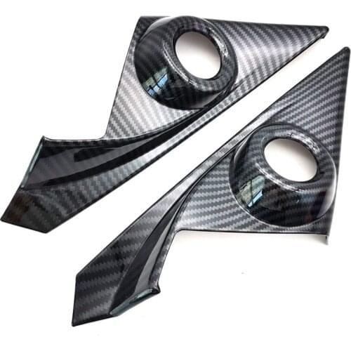 For Honda Civic 2016-2021 Interior Door Stereo Speaker Cover Carbon Fiber Style