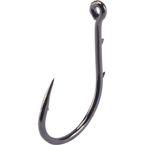 DYGYGYFZ 40pcs/bag Fishing Hook 1#-10# Fish Hook Black Color Jig Big Hook Sliced Shank Perforated High Carbon Steel Hooks